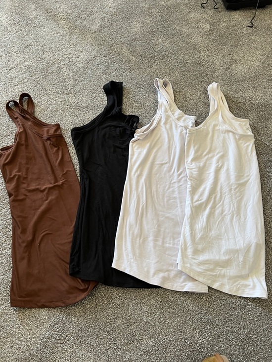 NOBO Tops - Set of 4 NOBO Layering Tank Tops in White, Black and Brown
